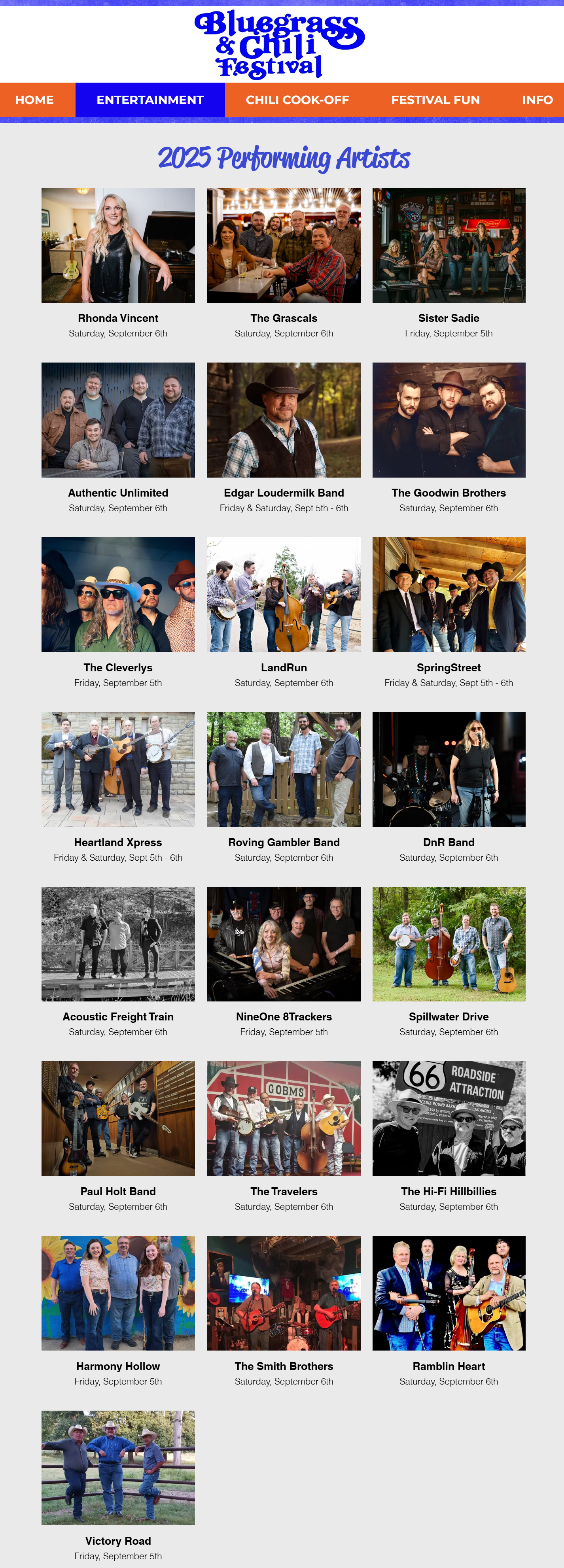 Bluegrass & Chili Festival